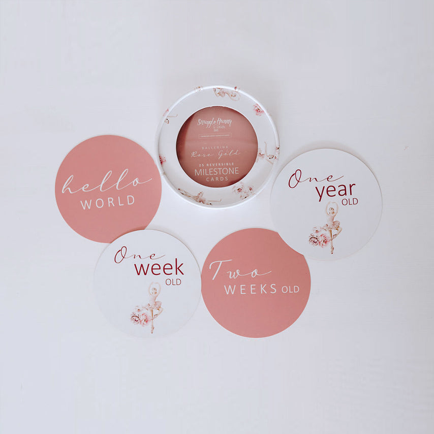 Ballerina and Rosa Reversible Milestone Cards