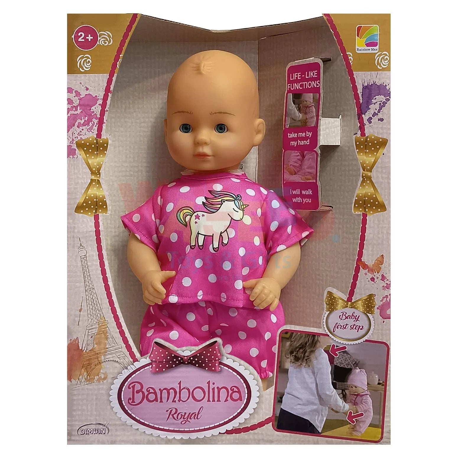Bambolina Royal Baby Doll – Walks When You Hold Her Hand