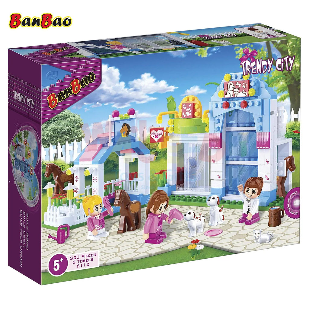 BanBao Pet Care Center Building Blocks 320 Pieces Kids Toy