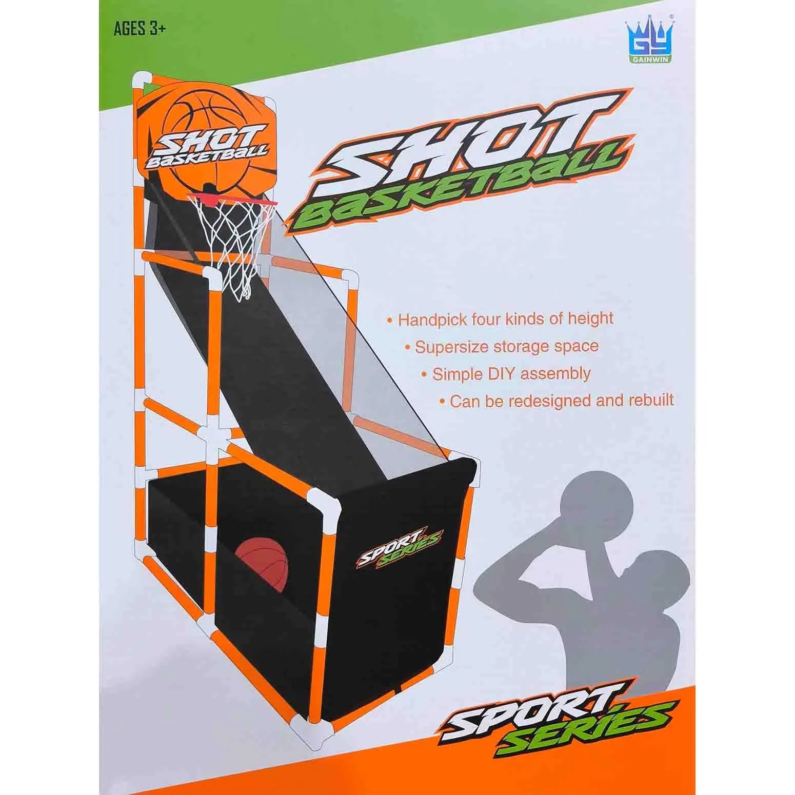 2-in-1 Basketball Arcade Hoop – 135cm