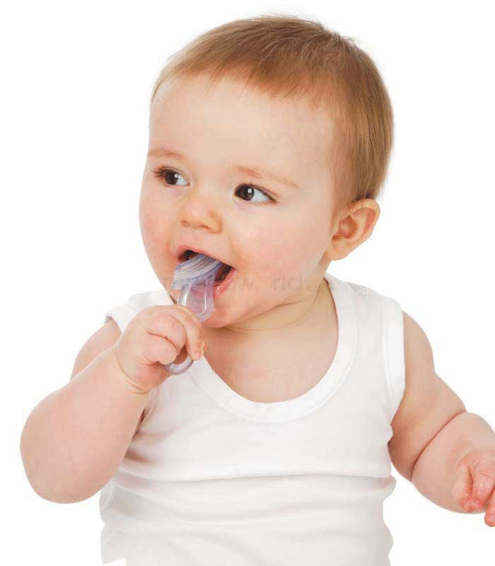 Brush-baby Soft Teether Brush for babies and toddlers White