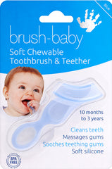 Brush-baby Soft Teether Brush for babies and toddlers Blue