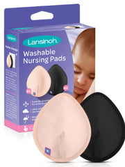 Lansinoh Washable Nursing Pads Black & Pink