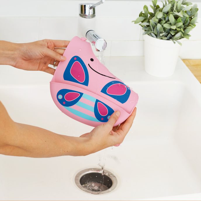 Skip Hop Zoo Fold & Go Silicone Bib Butterfly 26 x 3.8 x 27.9cm