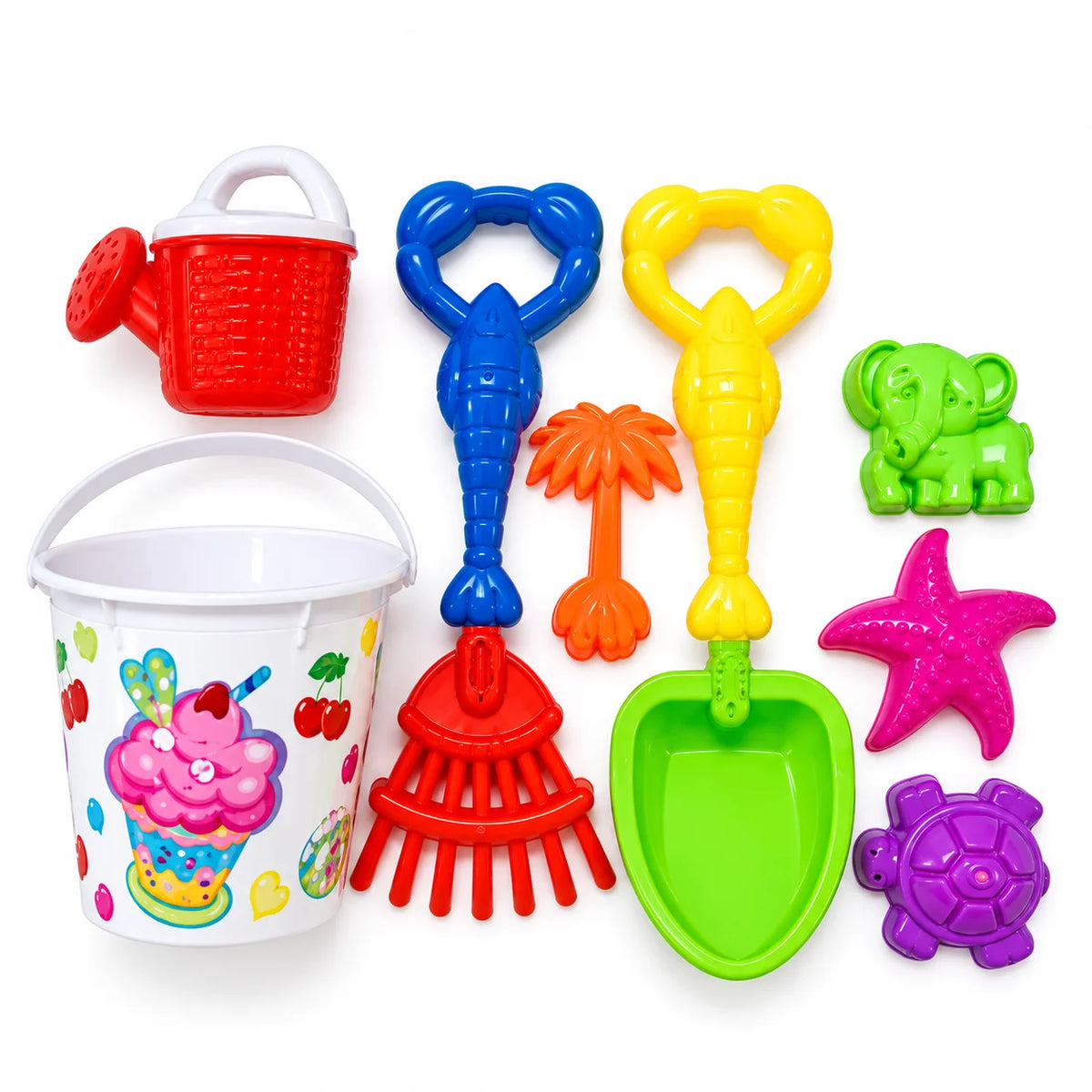 Beach Bucket Sand Toys Set – 8 Pcs