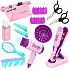 Beauty Hair Salon Set with Light-Up Dryer – 16 Pcs