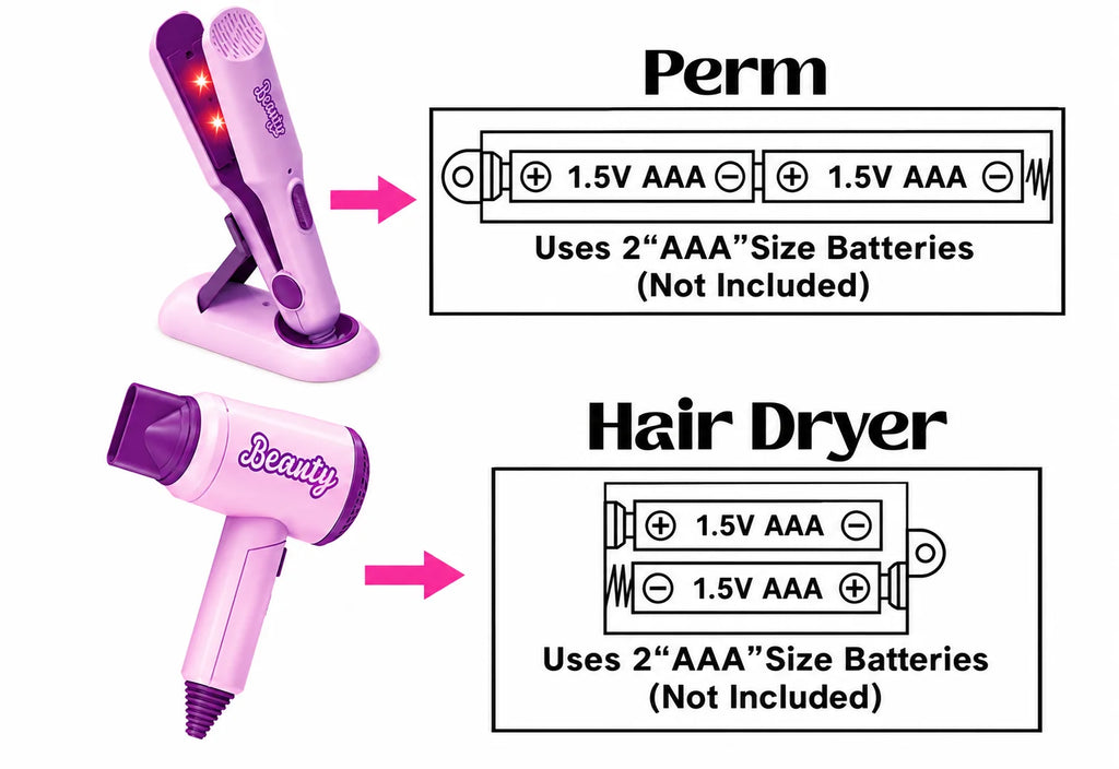 Beauty Hair Salon Set with Light-Up Dryer – 16 Pcs