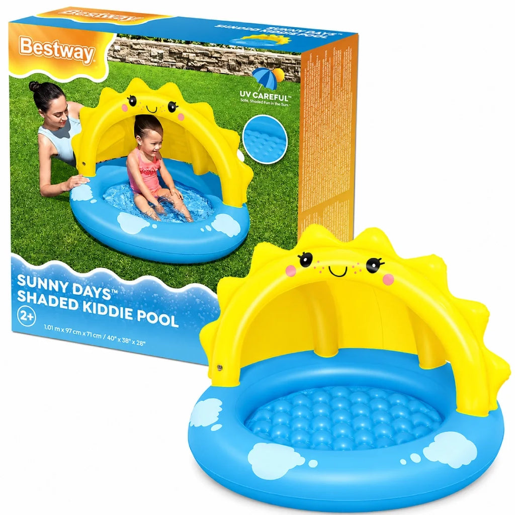 Bestway 1.01M Sunny Days Shaded Kiddie Pool