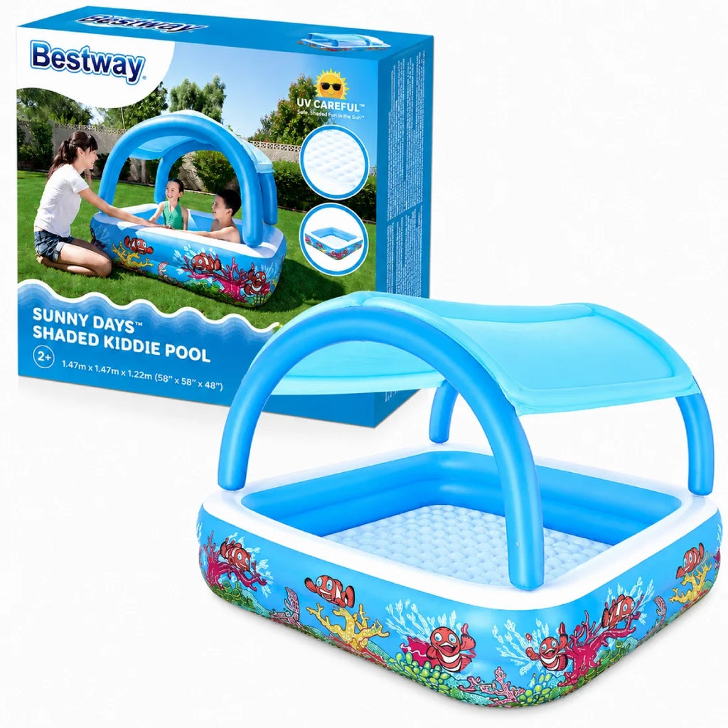 Bestway 1.40M Canopy Play Rectangular Kids Pool