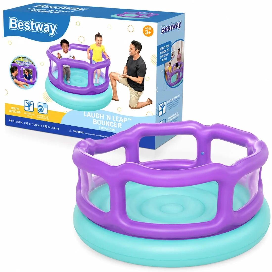 Bestway 1.52M Laugh N Leap Inflatable Kids Bouncer