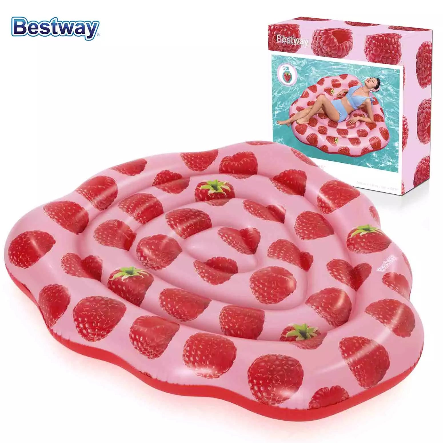 Bestway 1.65m 1.51m Scentsational Raspberry Pool Float