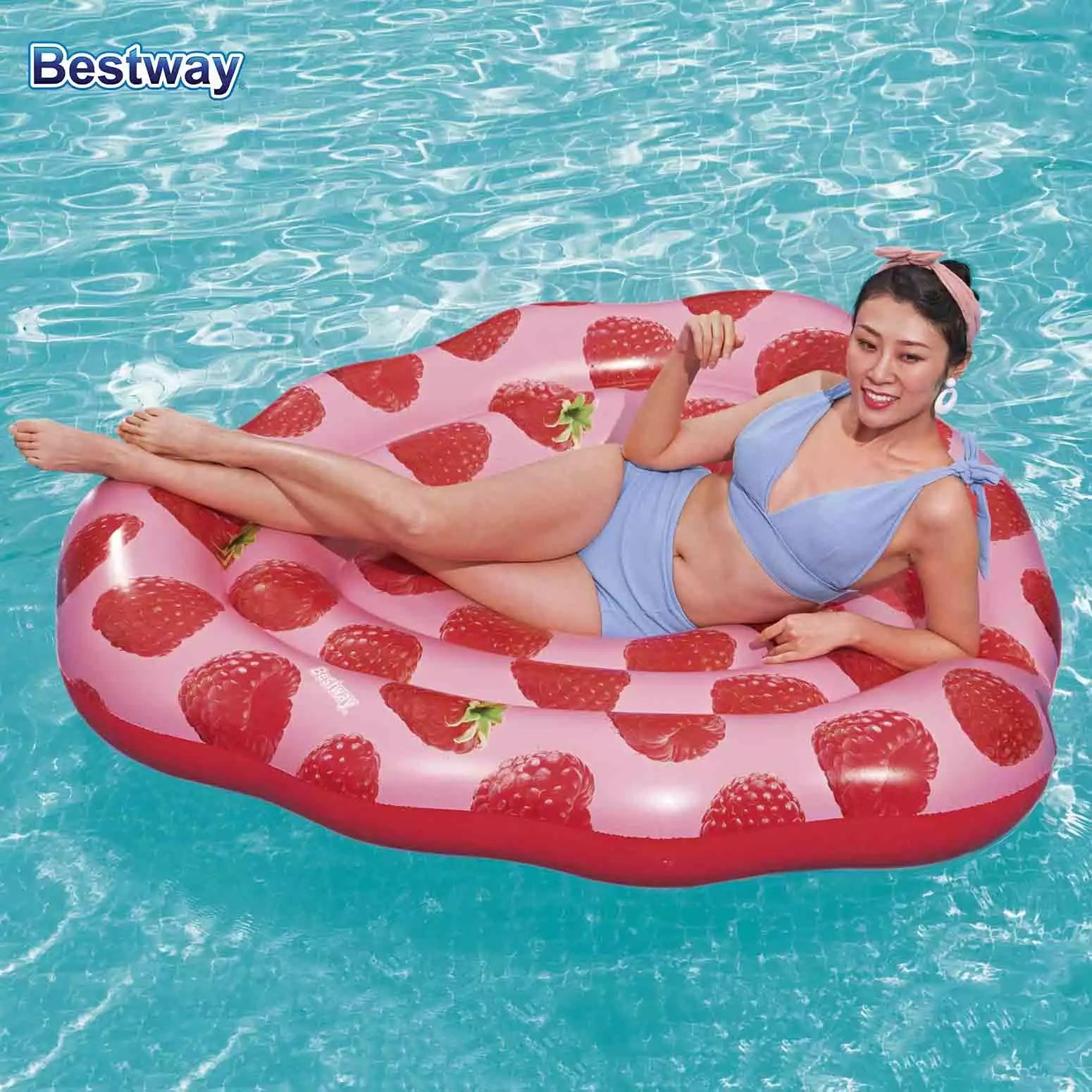 Bestway 1.65m 1.51m Scentsational Raspberry Pool Float