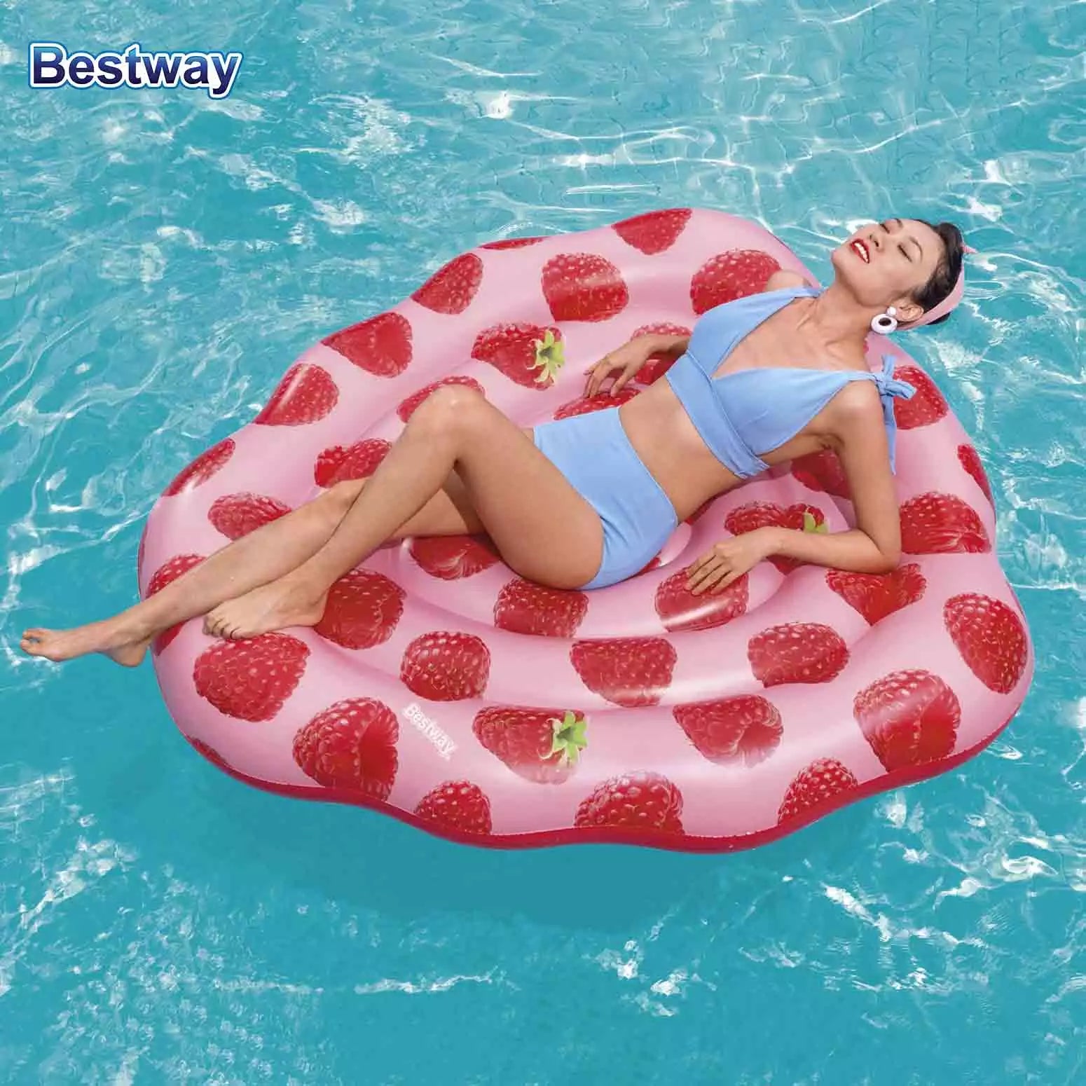 Bestway 1.65m 1.51m Scentsational Raspberry Pool Float