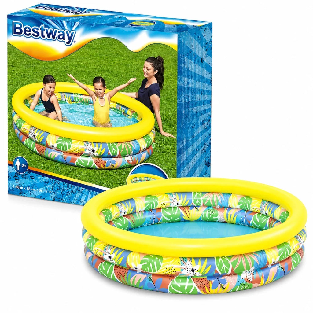 Bestway 1.68M x 38CM Floral Paradise Kids Pool