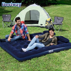 Bestway 2.03m 1.52m 22cm Air Mattress Queen Manual Hand Pump Air Mattress Two Pillows Repair Patch With Air Hammer Inflation Pump