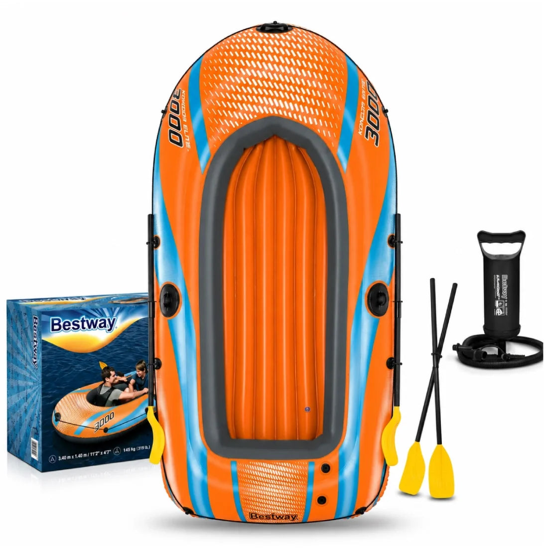 Bestway 2.46M x 1.22M Kondor Elite 3000 Raft Set