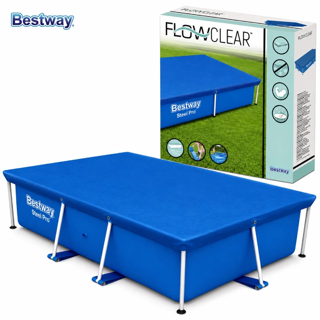 Bestway 4.00M x 2.11M Pool Cover for Rectangular Pools
