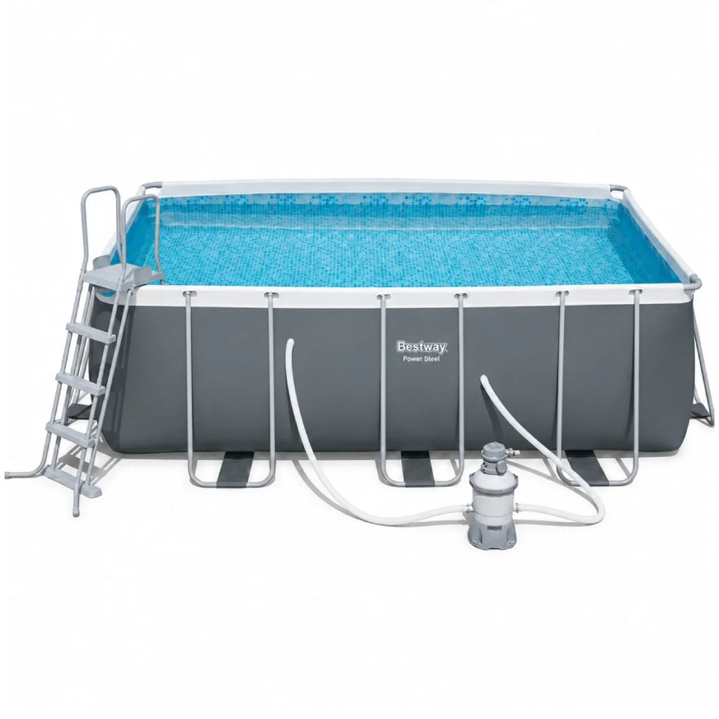Bestway 4.12M Rectangular Pool Set for Family Summer Fun