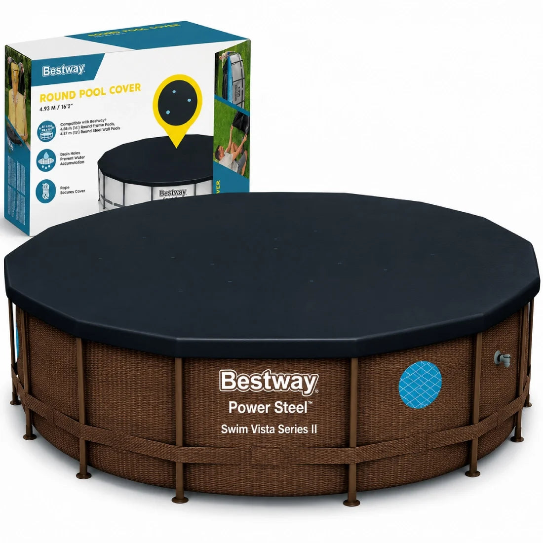 Bestway 4.88M Round Pool Cover for Pool Protection