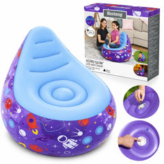 Bestway Astro Glow LED Air Chair 727264cm Inflatable Kids Seat