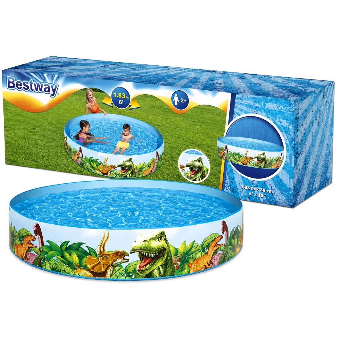 Bestway 1.83M Dinosaur Fill N Fun Kids Pool