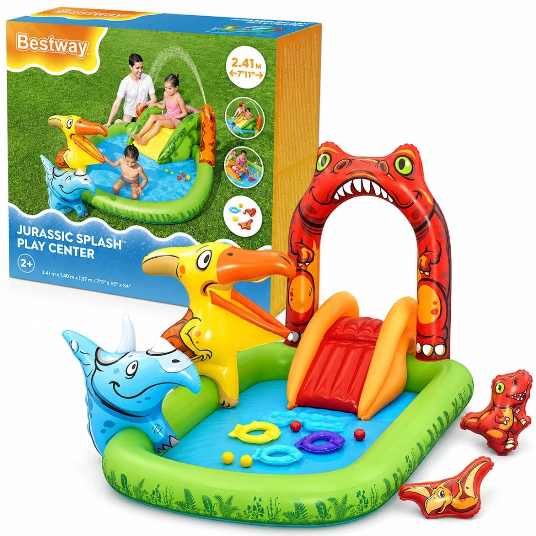 Bestway Dinosaur Kids Water Play Center with Slide