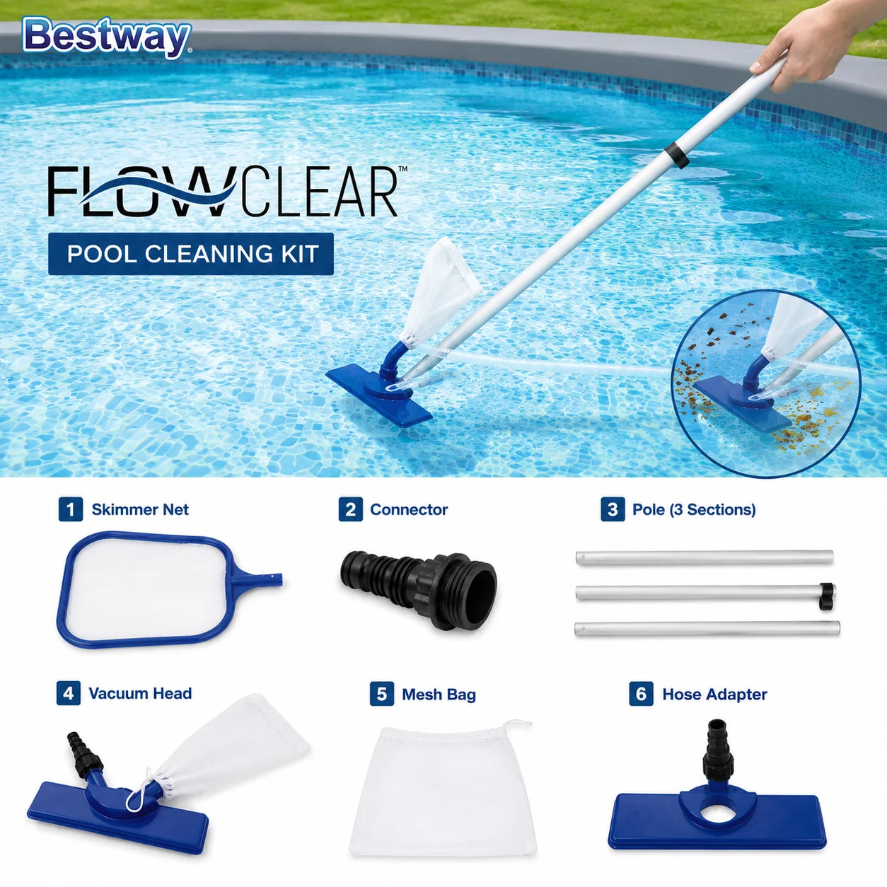 Bestway Flowclear Pool Cleaning Kit