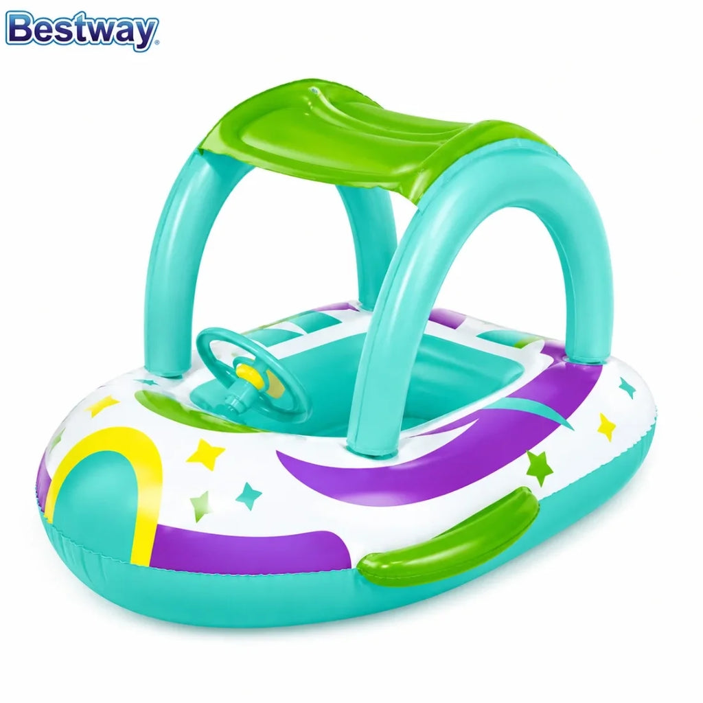 Bestway Inflatable Baby Float Boat With Sun Canopy Fun