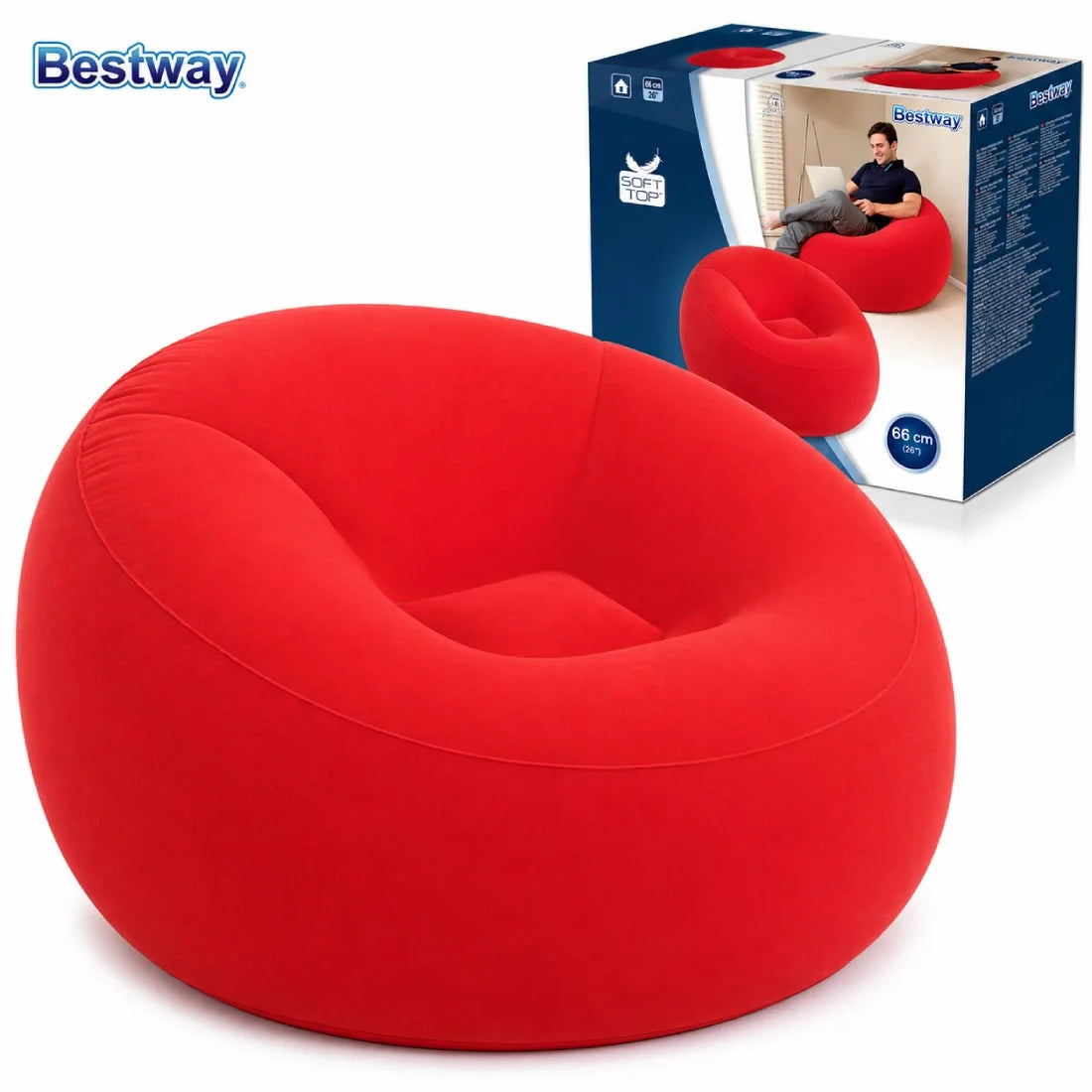 Bestway Inflate A Chair Air Chair 11211266cm Inflatable Lounge Seat