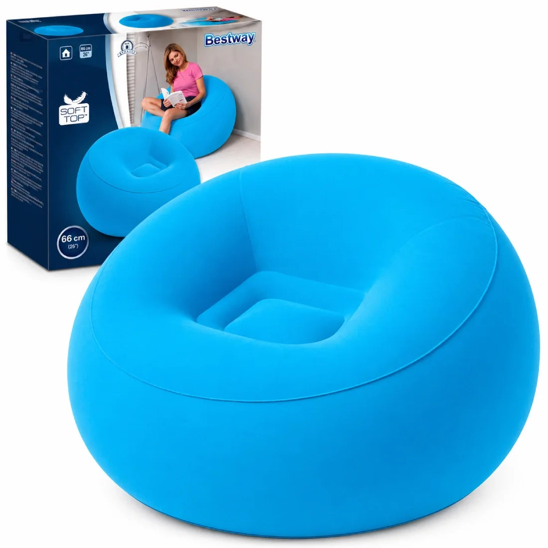 Bestway Inflate A Chair Air Chair 11211266cm Inflatable Lounge Seat