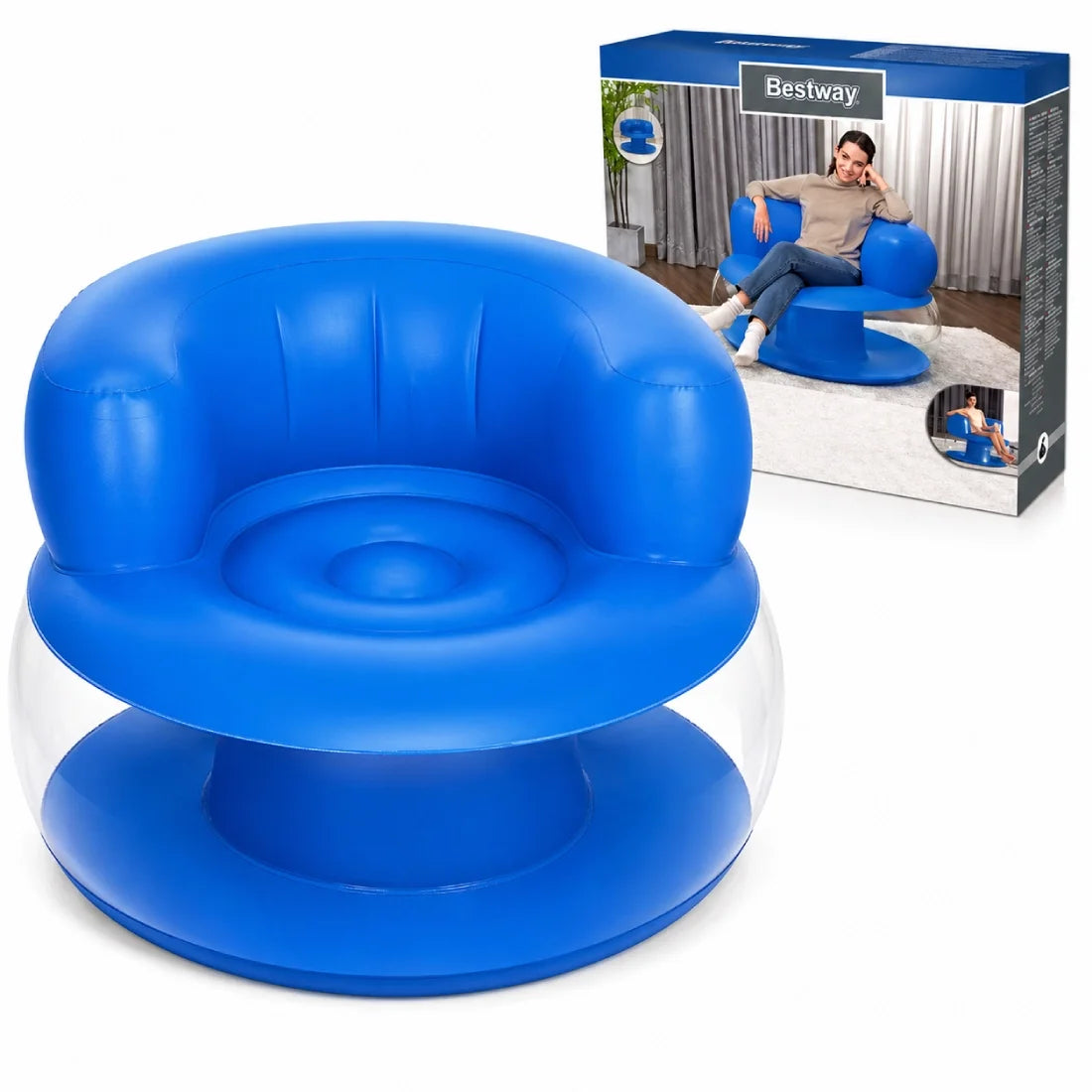 Bestway Mod Pod Air Chair 11211270cm Inflatable Lounge Indoor Outdoor