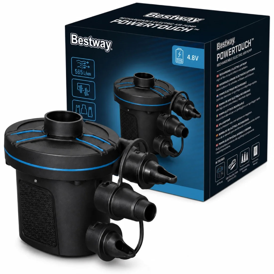 Bestway PowerTouch Rechargeable Electric Air Pump 565L/Min
