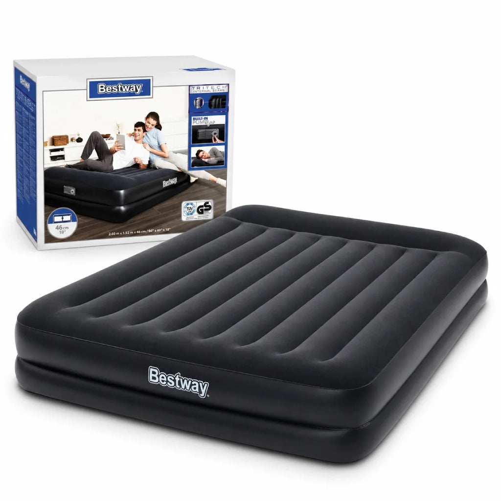 Bestway Queen Air Mattress 20315246cm Built In Ac Pump Tritech Bed