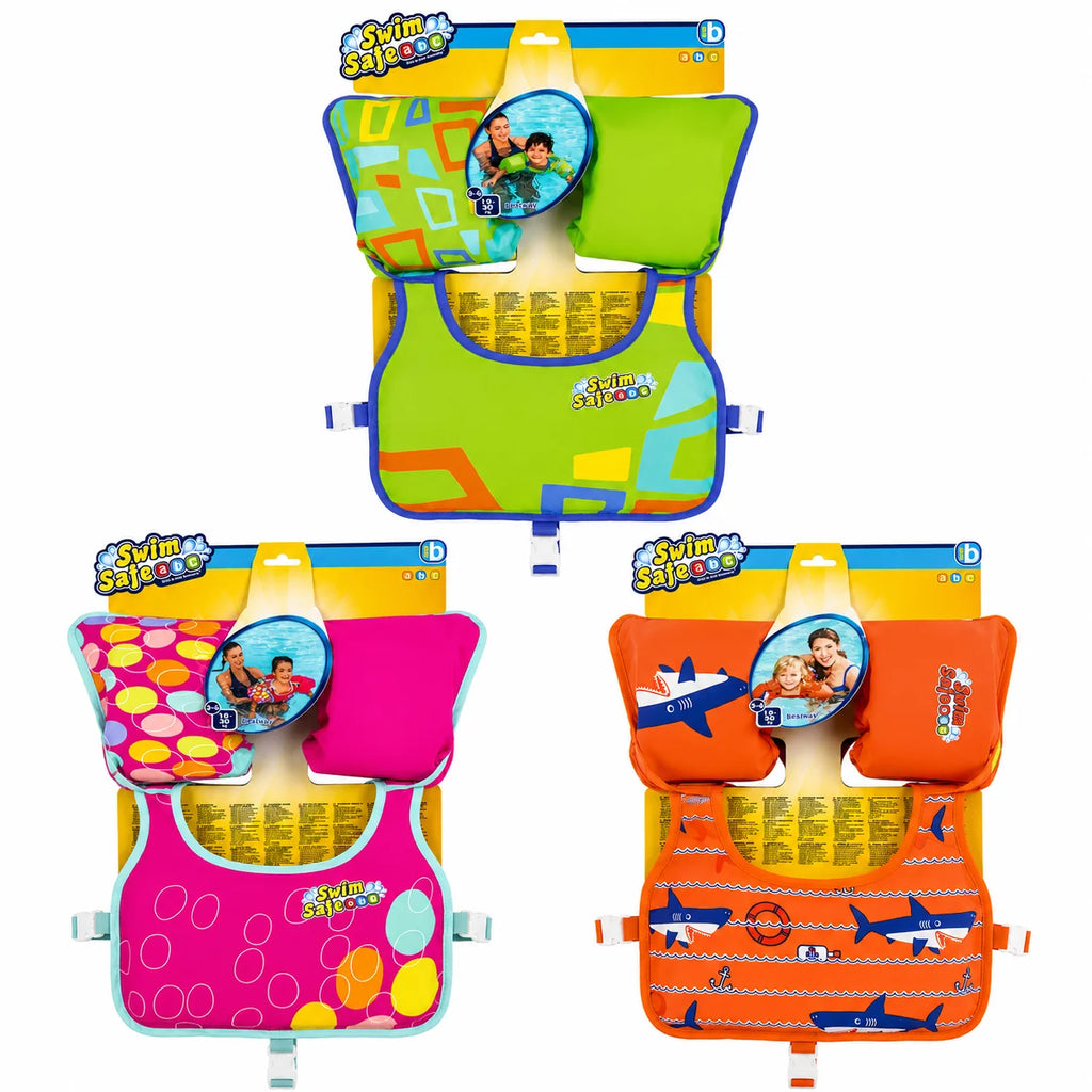 Bestway Swim Safe ABC Kids Swim Vest with Arm Floaties – Assorted Designs