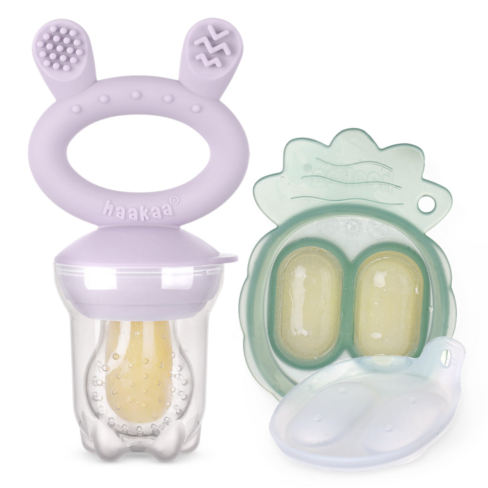 Haakaa Feed n Freeze - Lavender  Feeder + Mini Nibble Tray