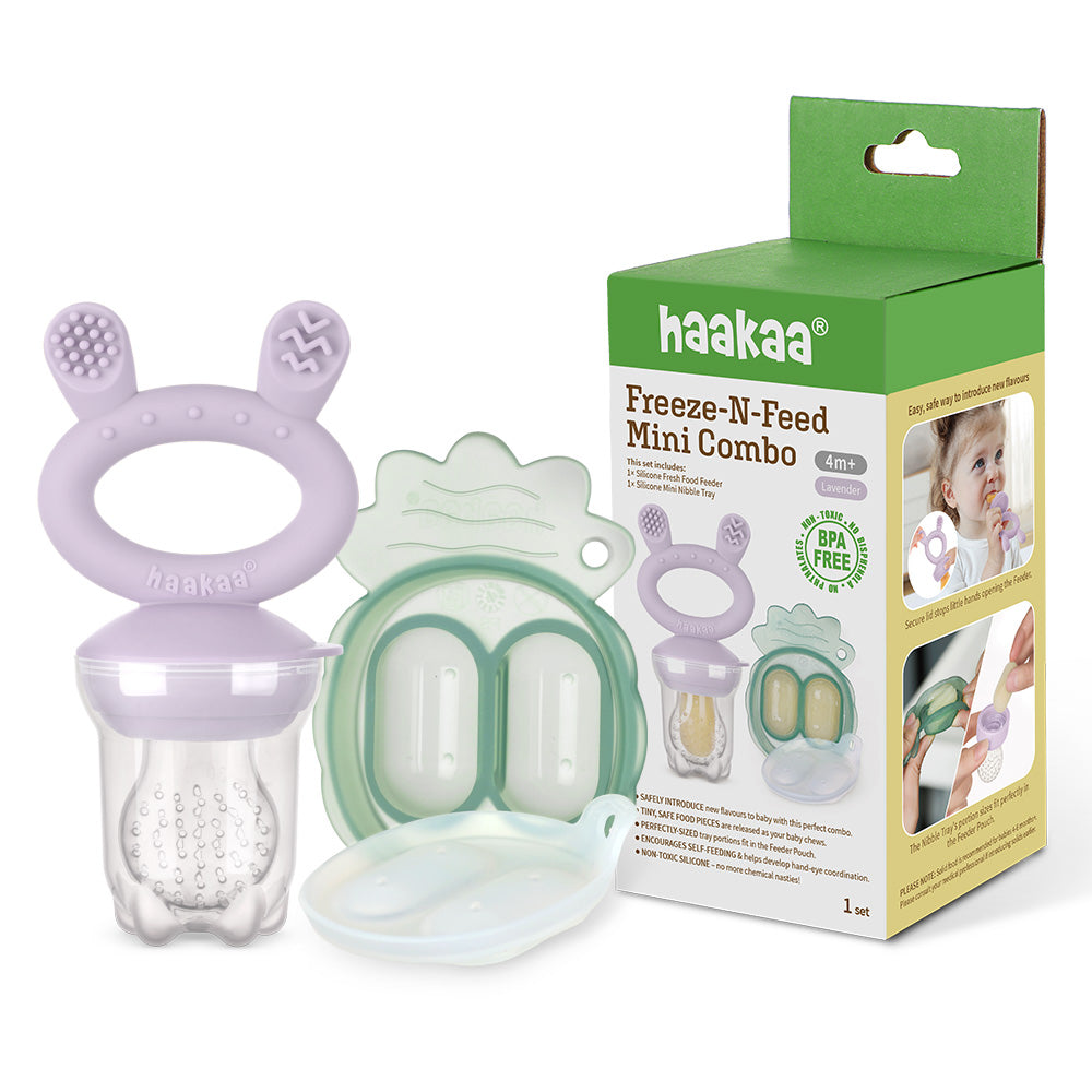 Haakaa Feed n Freeze - Lavender  Feeder + Mini Nibble Tray