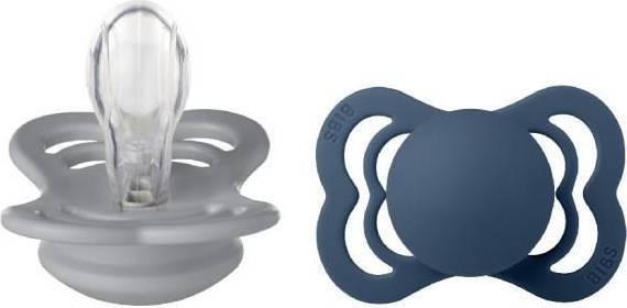 Bibs Supreme 2 Pack Silicone S2 Cloud Steel Blue