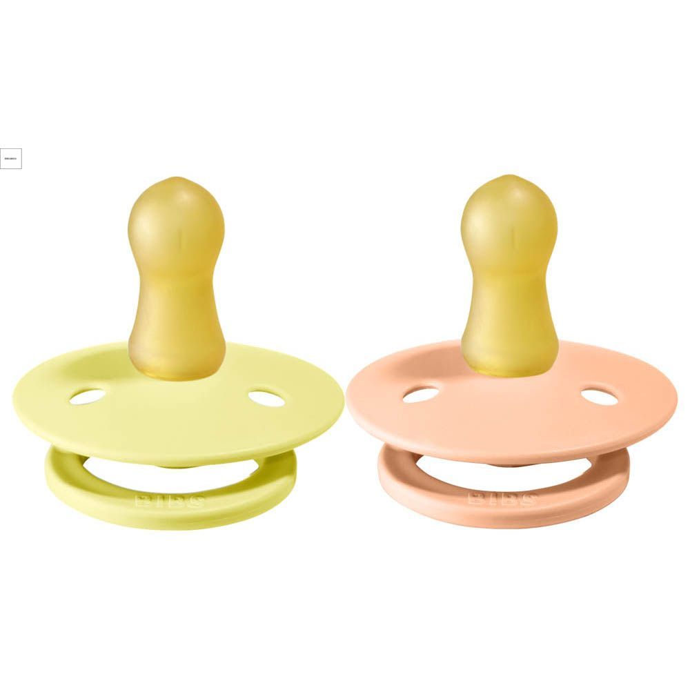 Bibs Pacifier Size 1 - Baby 0-6M (2pcs) - Sunshine/Peach Sunset