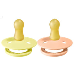 Bibs Pacifier Size 1 - Baby 0-6M (2pcs) - Sunshine/Peach Sunset