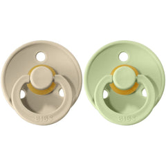 Bibs Pacifier Size 1 - Baby 0-6M (2pcs) - Sand / Pistachio