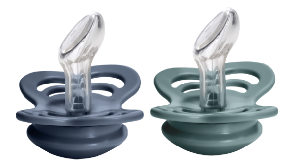 BIBS Pacifier Couture (Silicone) Size 1 - Baby (0-6M) 2pc - Steel Blue/Island Sea