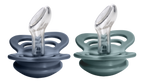 BIBS Pacifier Couture (Silicone) Size 1 - Baby (0-6M) 2pc - Steel Blue/Island Sea