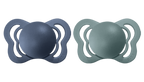BIBS Pacifier Couture (Silicone) Size 1 - Baby (0-6M) 2pc - Steel Blue/Island Sea