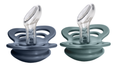 BIBS Pacifier Couture (Silicone) Size 1 - Baby (0-6M) 2pc - Steel Blue/Island Sea
