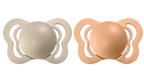 Bibs Pacifier Couture (Latex) Size 1 - Baby 0-6 Months 2pc - Vanilla / Peach