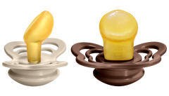 Bibs Pacifier Couture (Latex) Sz 2 - Toddler (+6M) 2pc - Vanilla/Mocha