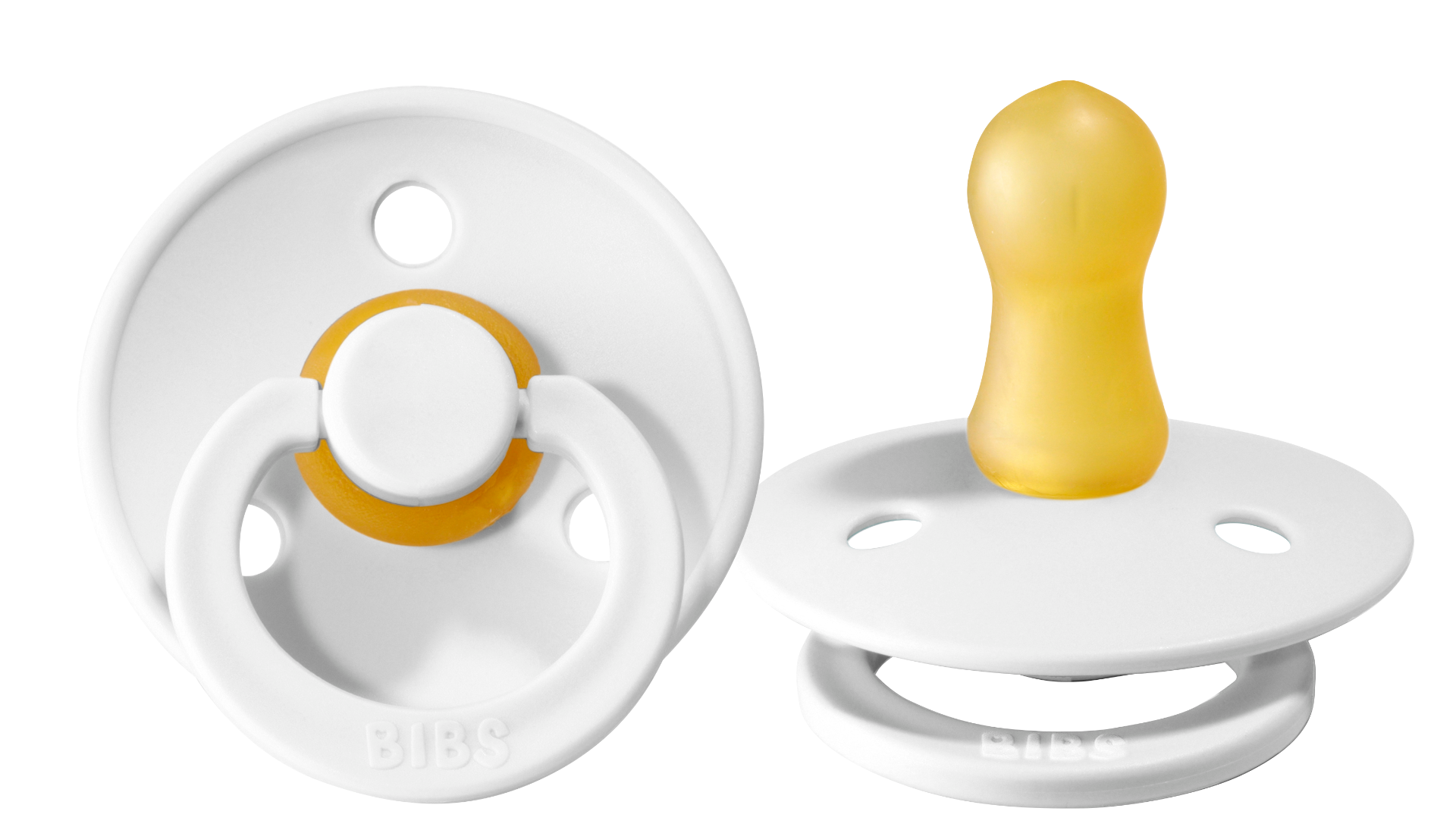 Bibs Pacifier Size 1 - Baby 0-6M (1pc) - White