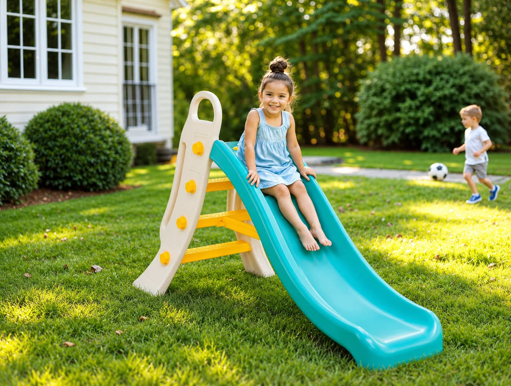 Big Water Slide – Teal & Cream