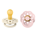 Bibs Boheme 2 Pack Latex size 1 0-6months Ivory/Blossom