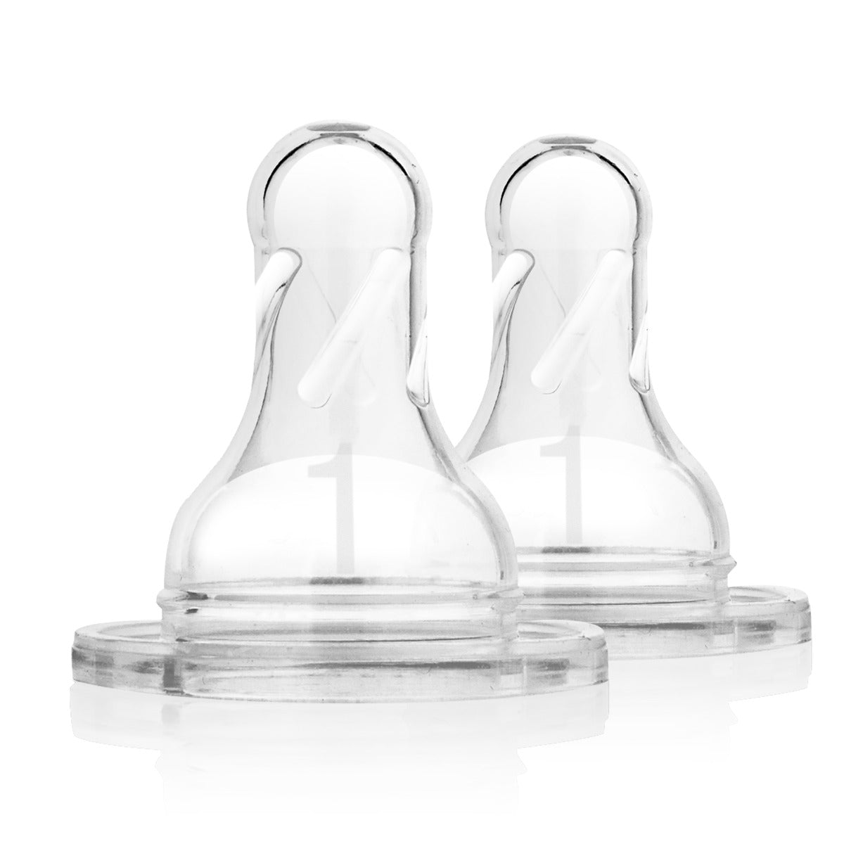 Dr.Brown's Level-1 Silicone Narrow Nipple, 2-Pack (+0 month )